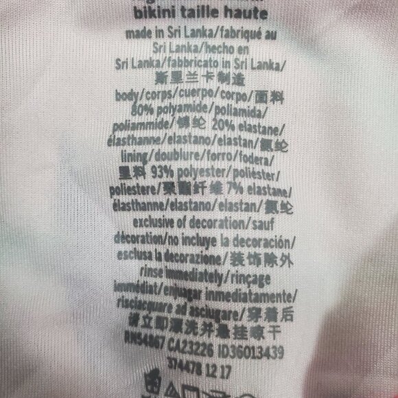 PINK Victoria's Secret Neon Multi Cut Out Side High Waist Bikini Bottoms Size S - Picture 4 of 6